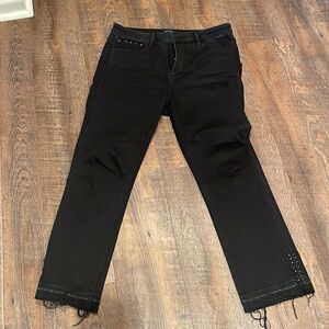 Embellished black jeans